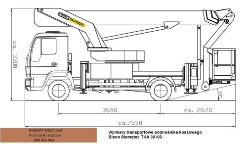 Bison TKA 30 KS wymiary auta
